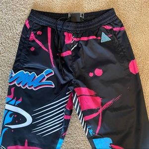 miami heat pink and blue joggers.